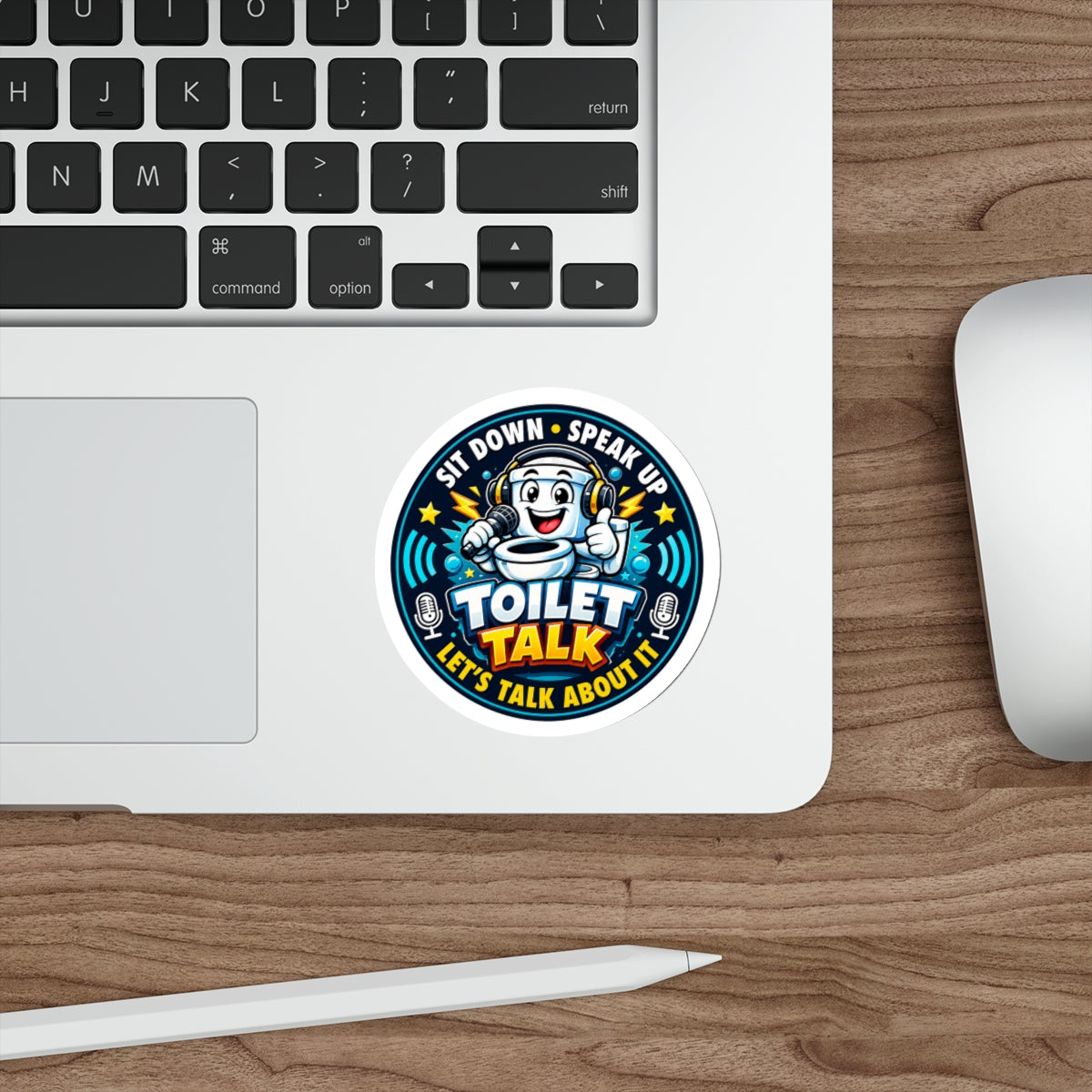 Toilet Talk Die-Cut Sticker