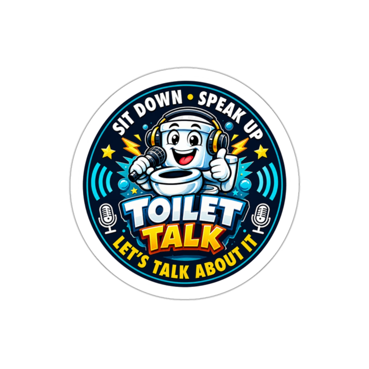 Toilet Talk Die-Cut Sticker