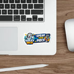 Toilet Talk Die-Cut Sticker — "Speak Your Piece"