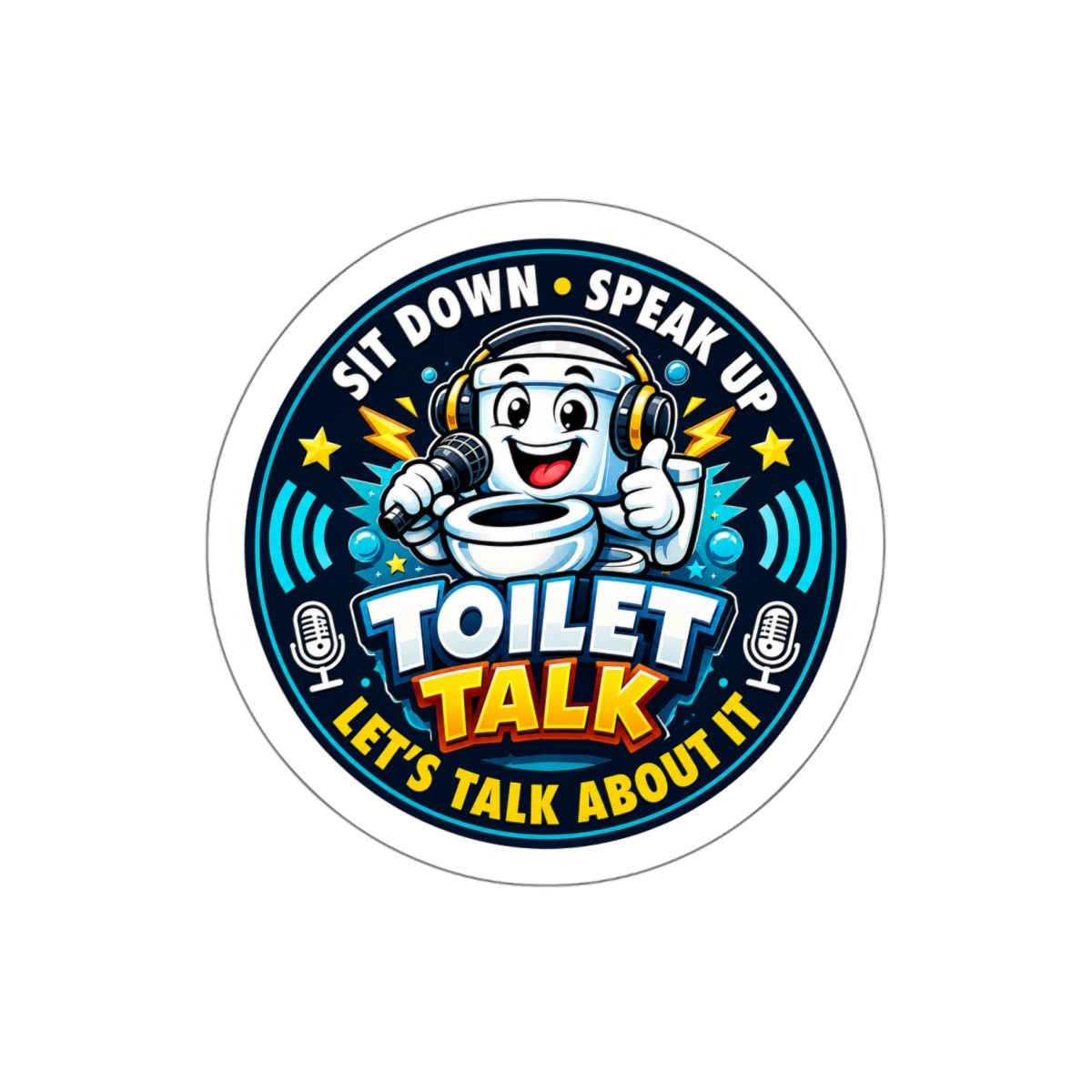 Toilet Talk Die-Cut Sticker